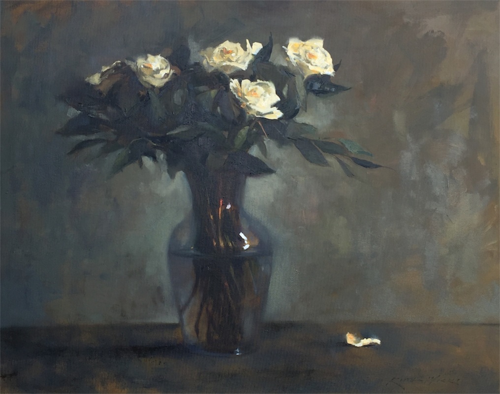 White Rose Still Life by Keith Wicks