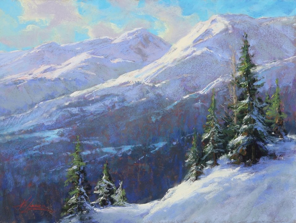 Lofty Pass, 18x24, pastel by Kim Lordier
