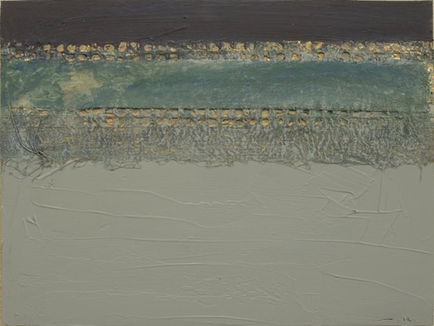 Untitled 112014, 18x24, mixed media on panel, by Nancy Crandall Phillips